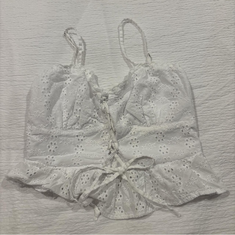 wild fable White Smocked Tube Top